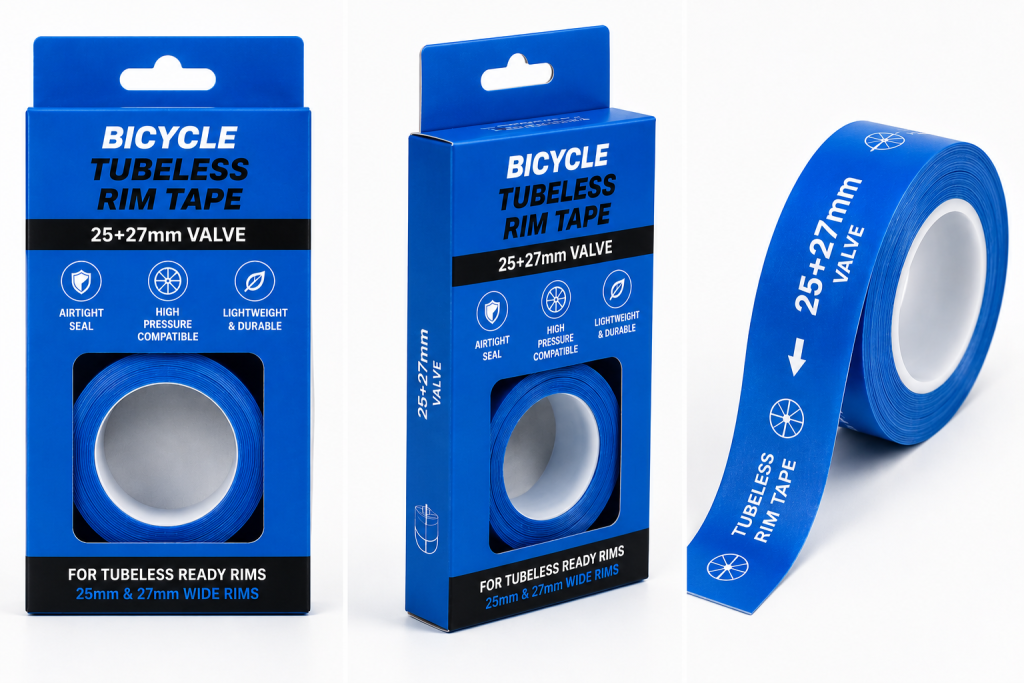 Bicycle Tube less Rim Tape - 25+27mm Valve
